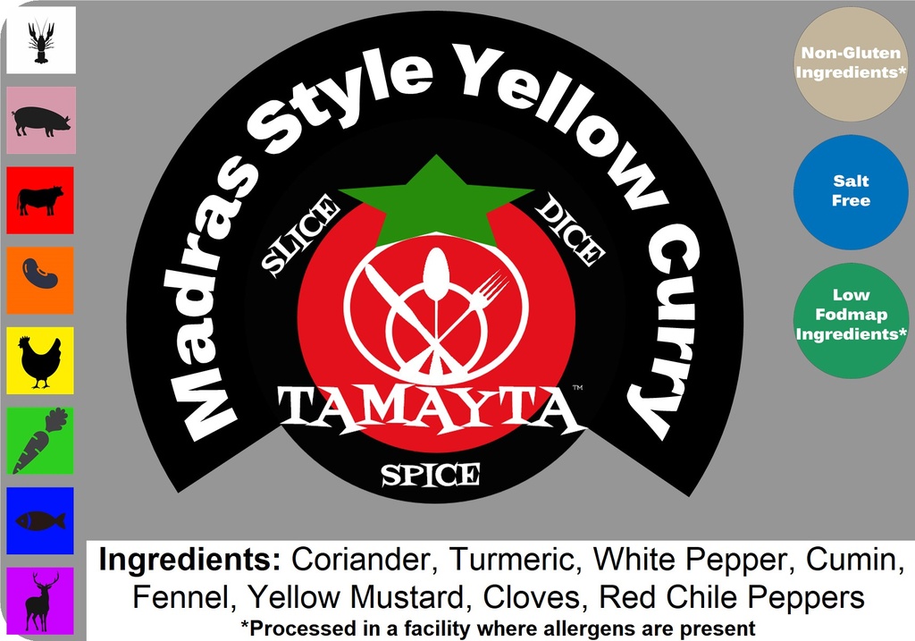 Curry Madras Style Yellow 1/2 Cup Jar