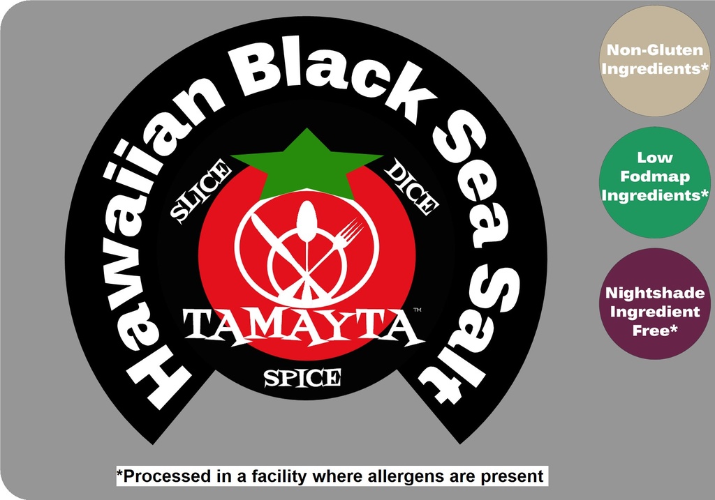 Hawaiian Black Sea Salt 1/2 Cup Jar