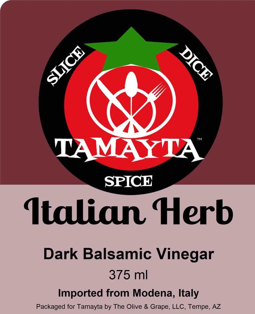 [02624] Italian Herb Dark Balsamic Vinegar 375 ml