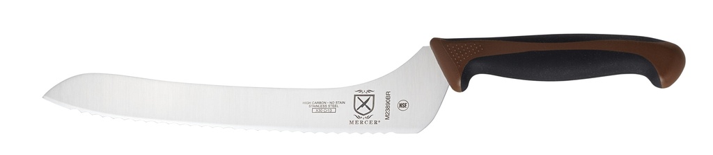Bread Knife 9" Offset Mercer Millennia Brown