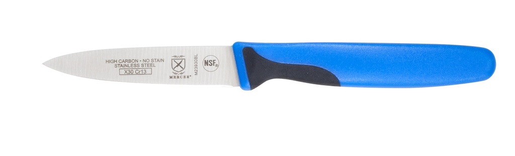 [00556] Paring Knife Slim Millennia 3" Blue Packaged