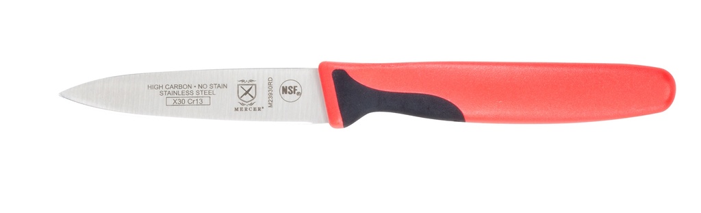 Paring Knife Slim Millennia 3" Red Packaged