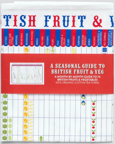 A Seasonal Guide To British Fruit & Veg Tea Towel