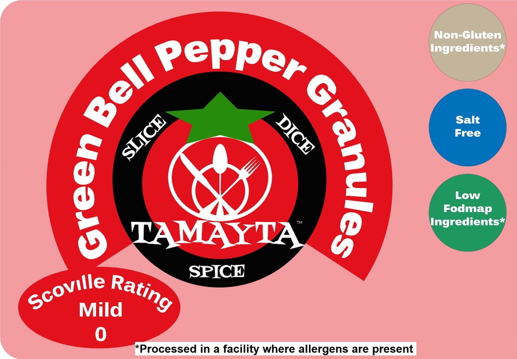 Bell Pepper Granules Green 1/2 Cup Jar