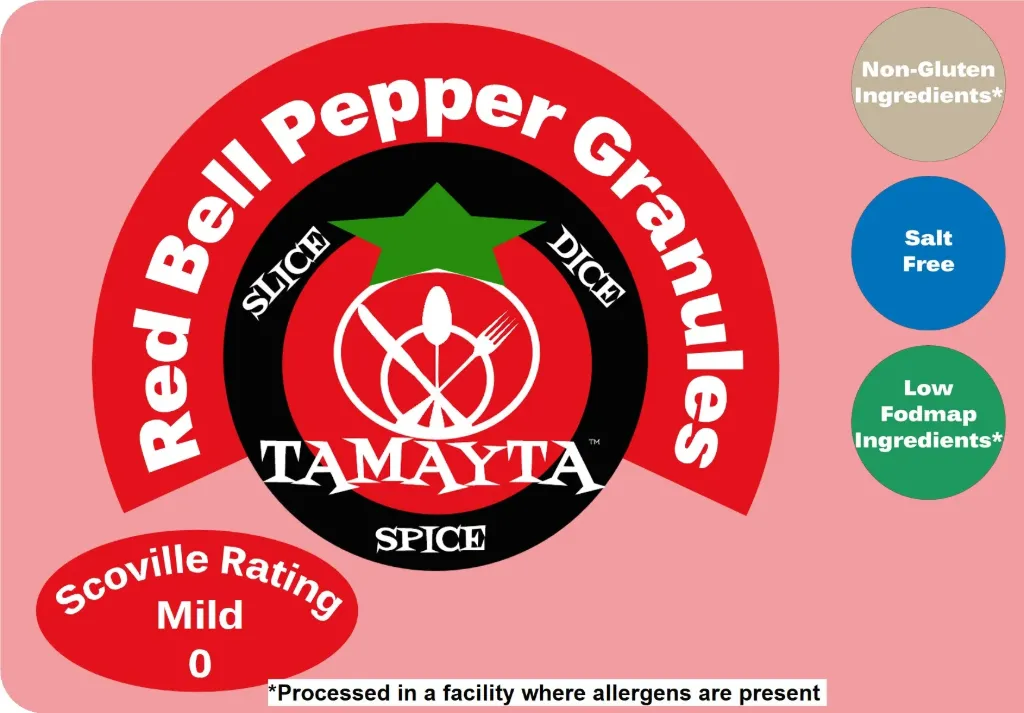 Bell Pepper Granules Red 1/2 Cup Jar
