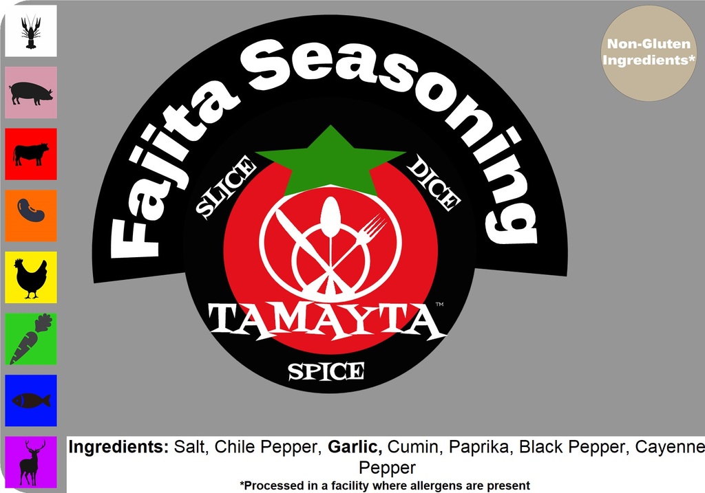[01029] Fajita Seasoning 1/2 Cup Jar