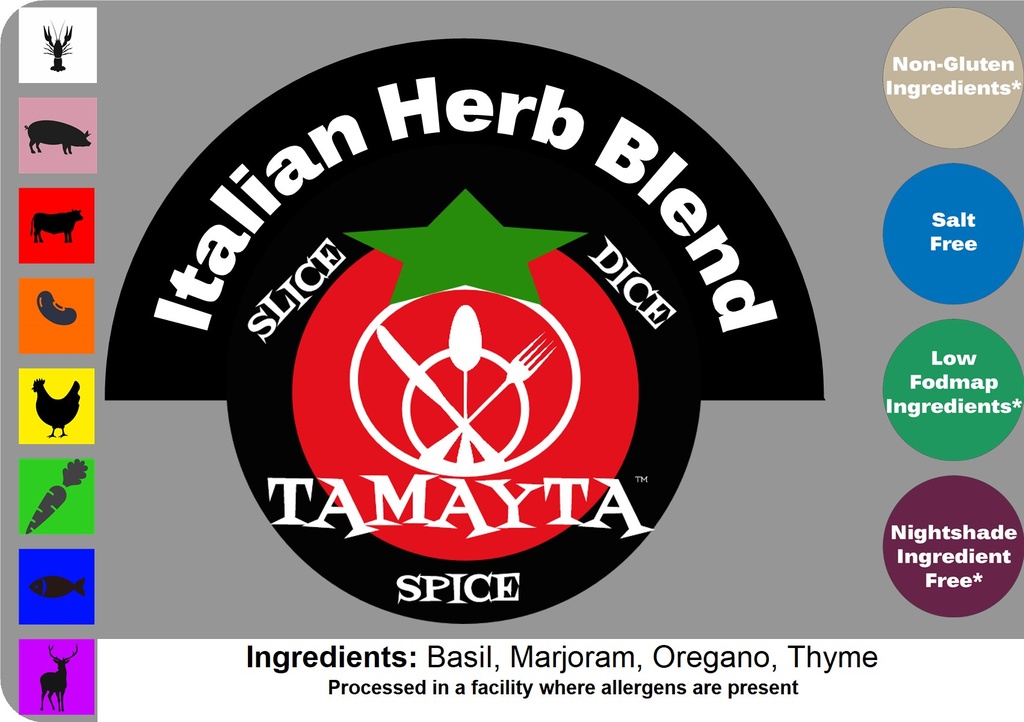 [01036] Italian Herb Blend 1/2 Cup Jar