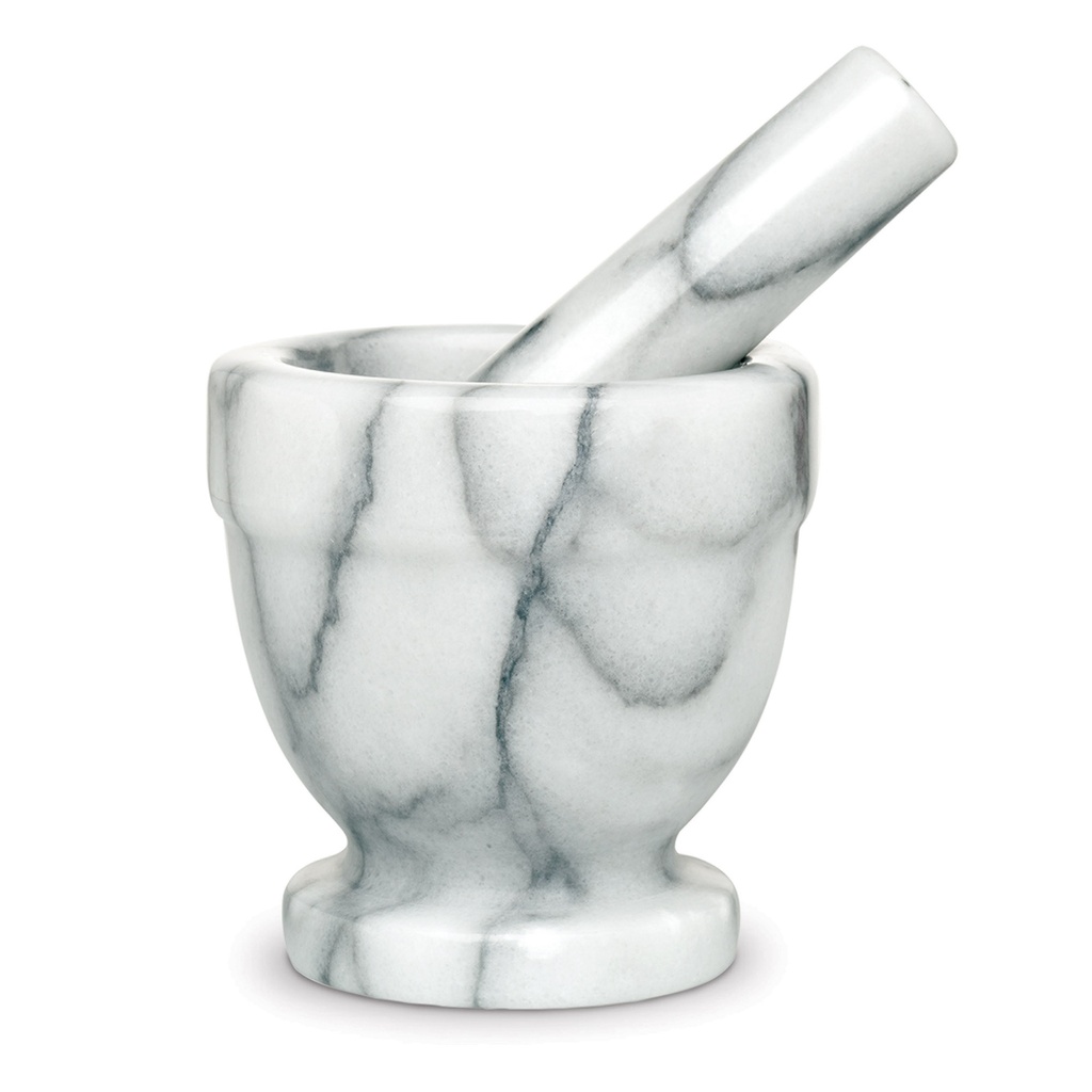Mortar & Pestle Marble 4" X 4.5" X 1.75"