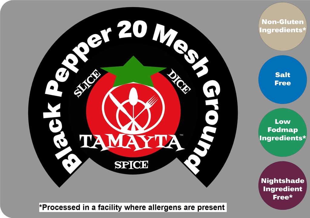 [01457] Black Pepper 20 Mesh Ground 1/2 Cup Jar