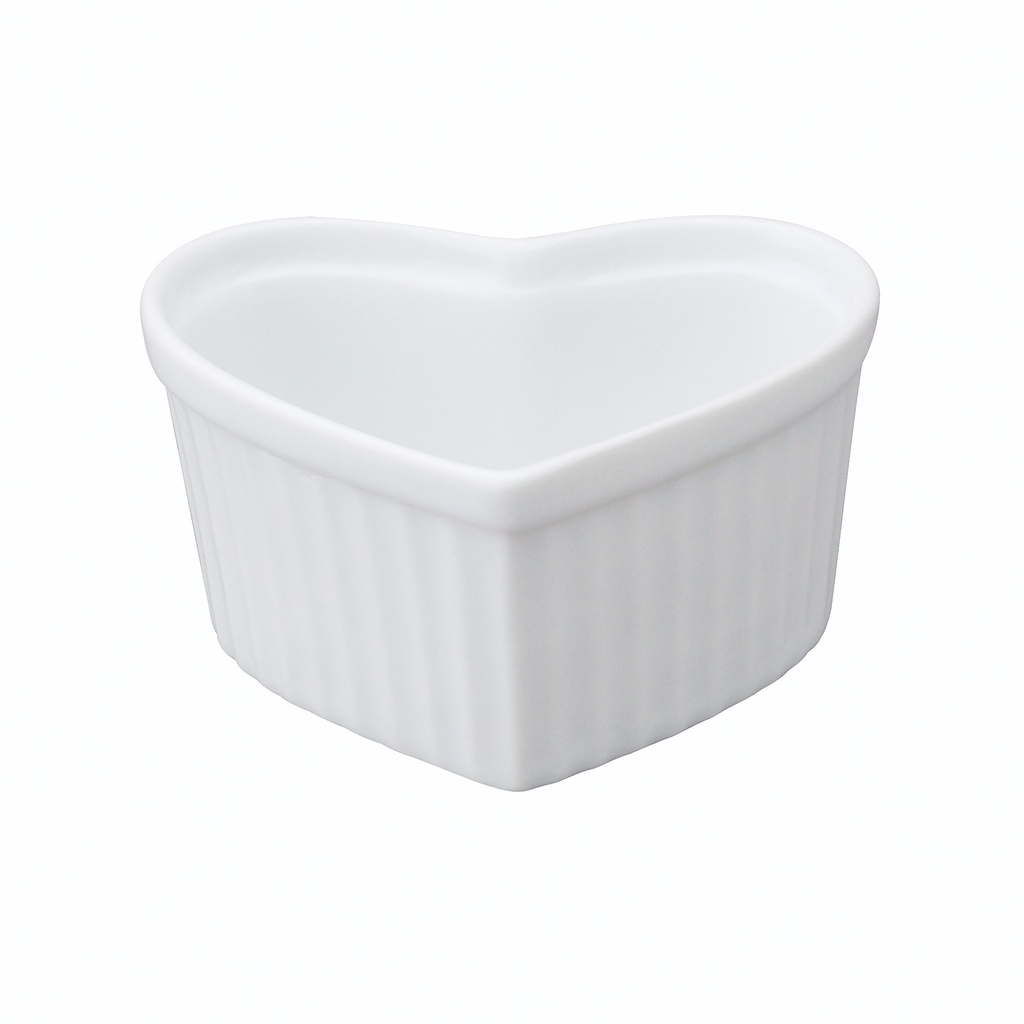Heart Souffle Porcelain 5 oz 3.75"