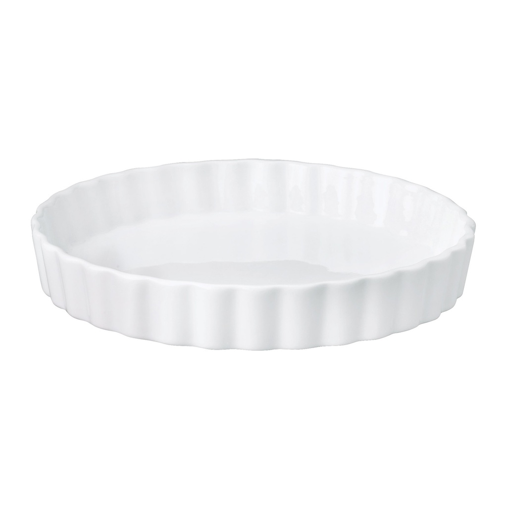 [01956] Round Quiche 8" X 1" Porcelain