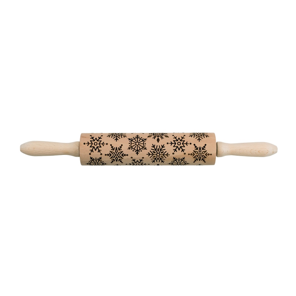 [22028HIC] Snowflake Rolling Pin 8"