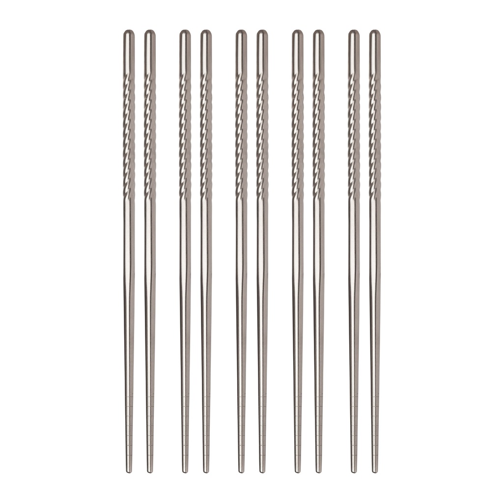 [97117HIC] Chopsticks Stainless Steel 5 Pair