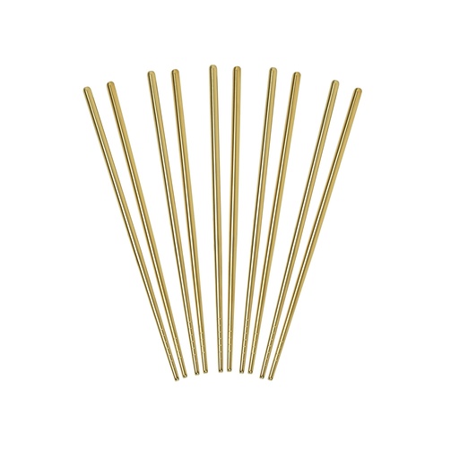 [00020] Golden Chopsticks 5 Pairs