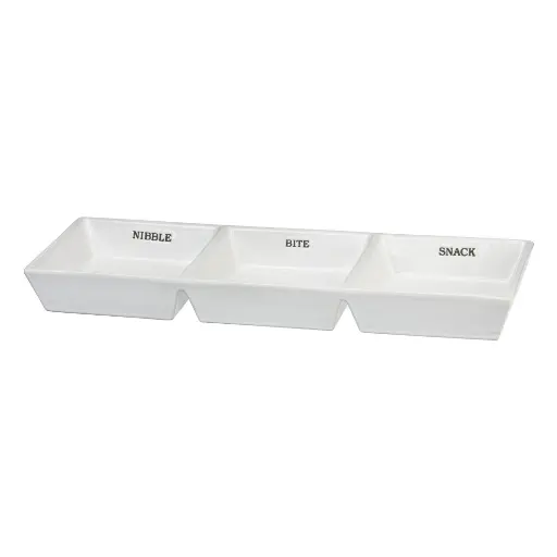 [02258] Stoneware Snack Tray