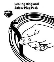 [02273] Pressure Canner Sealing Ring With Safety Plug Presto