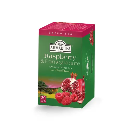 [02823] Raspberry Pomegranate Green Tea 20 Bags Ahmad Tea