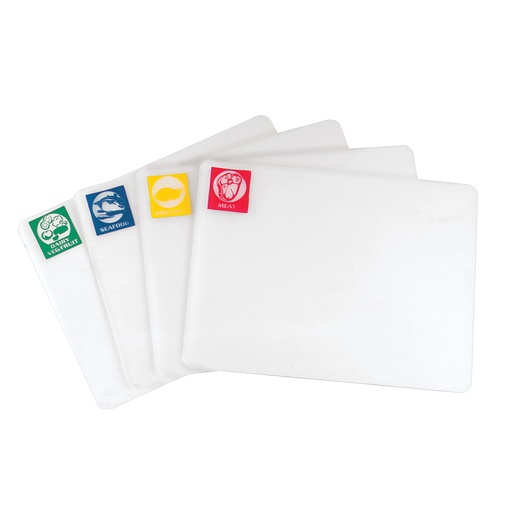 [02824] Chop Chop Flexible Cutting Board 4 Piece Set Color Coded