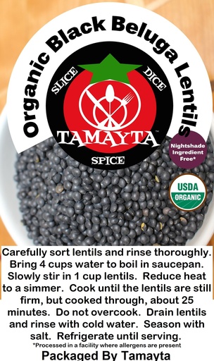 [02832] Black Beluga Lentils 1 Lb Bag