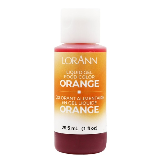 [02939] Orange Liquid Gel Food Coloring 1 Oz