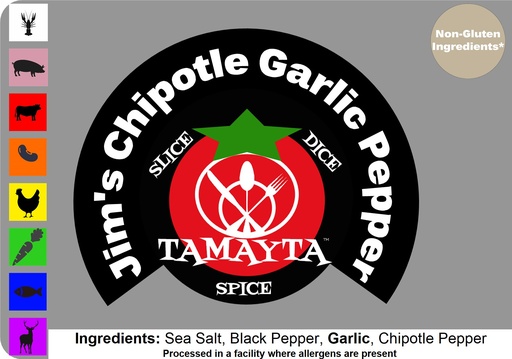 [04407] Jim's Chipotle Garlic Pepper 1/2 Cup Jar