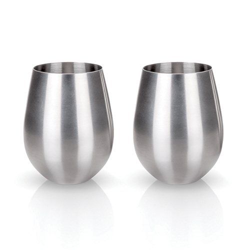 [04624] Wine Tumblers Stainless Steel Set Of 2
