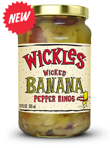 [05178] Wicked Banana Pepper Rings Wickles 12 oz