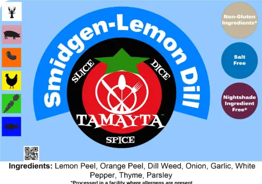 [05227] Smidgen Lemon Dill 1/2 Cup Jar
