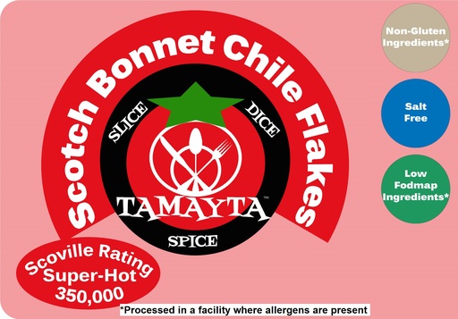 [04994] Scotch Bonnet Chile Flakes 1/2 Cup Jar