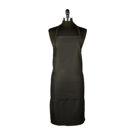 Bib Apron With Pocket Black