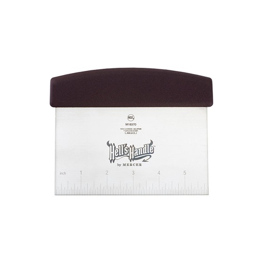 [00321] Bench Scraper High Heat 6" Ruled Hell's Handle