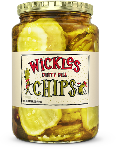 [05130] Wickles Dirty Dill Pickle Chips 24 Fl oz.