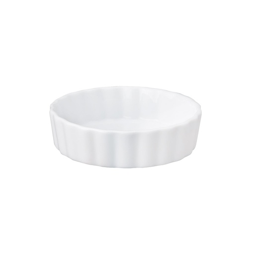 [01618] Quiche Dish Porcelain 4"X1"