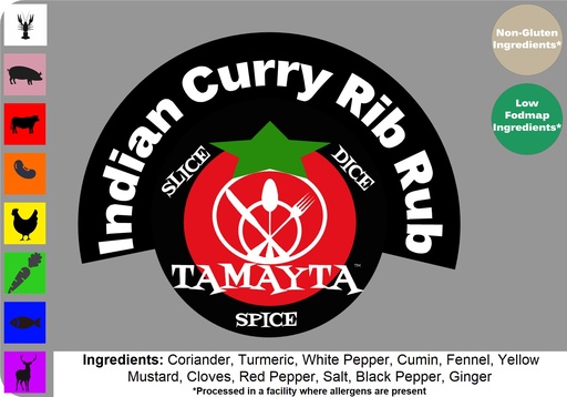 [01467] Indian Curry Rib Rub 1/2 Cup Jar