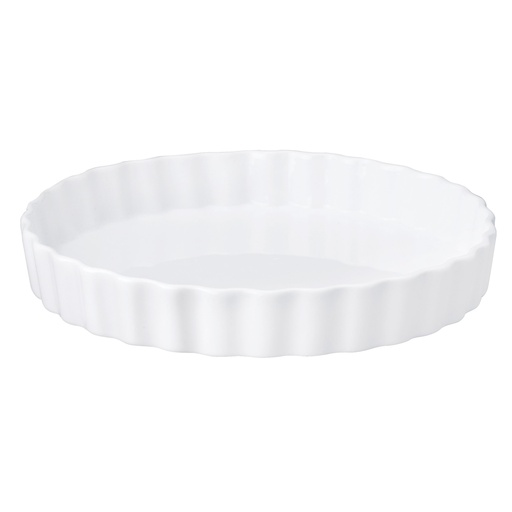 [01955] Round Quiche Porcelain 10" X 1.25"