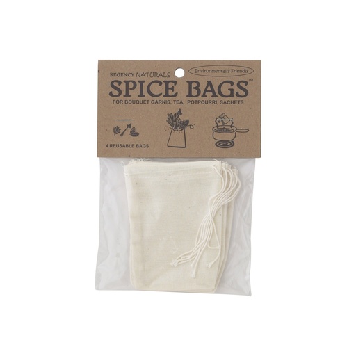 [02074] Natural Spice Bags 4 Piece 4" X 3"